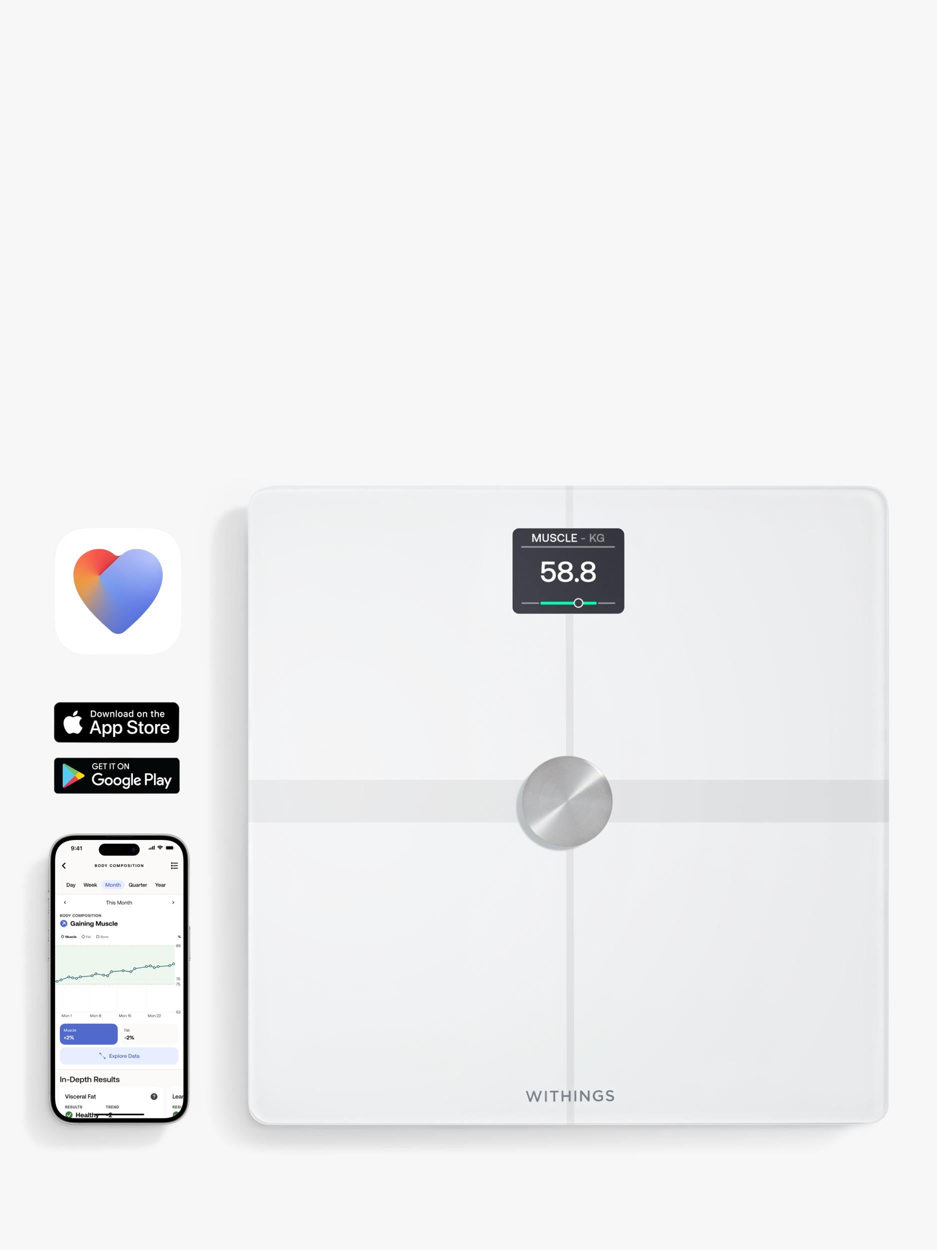 Withings Body Smart bathroom scale white (British brand)