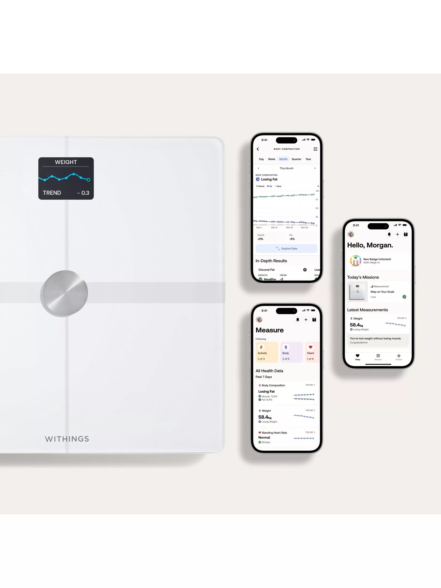 Withings Body Smart bathroom scale white (British brand)