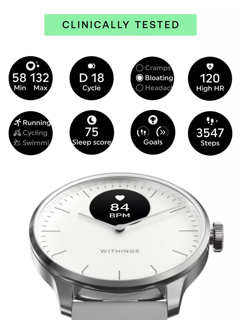 Withings Scanwatch Light 37mm White - British product