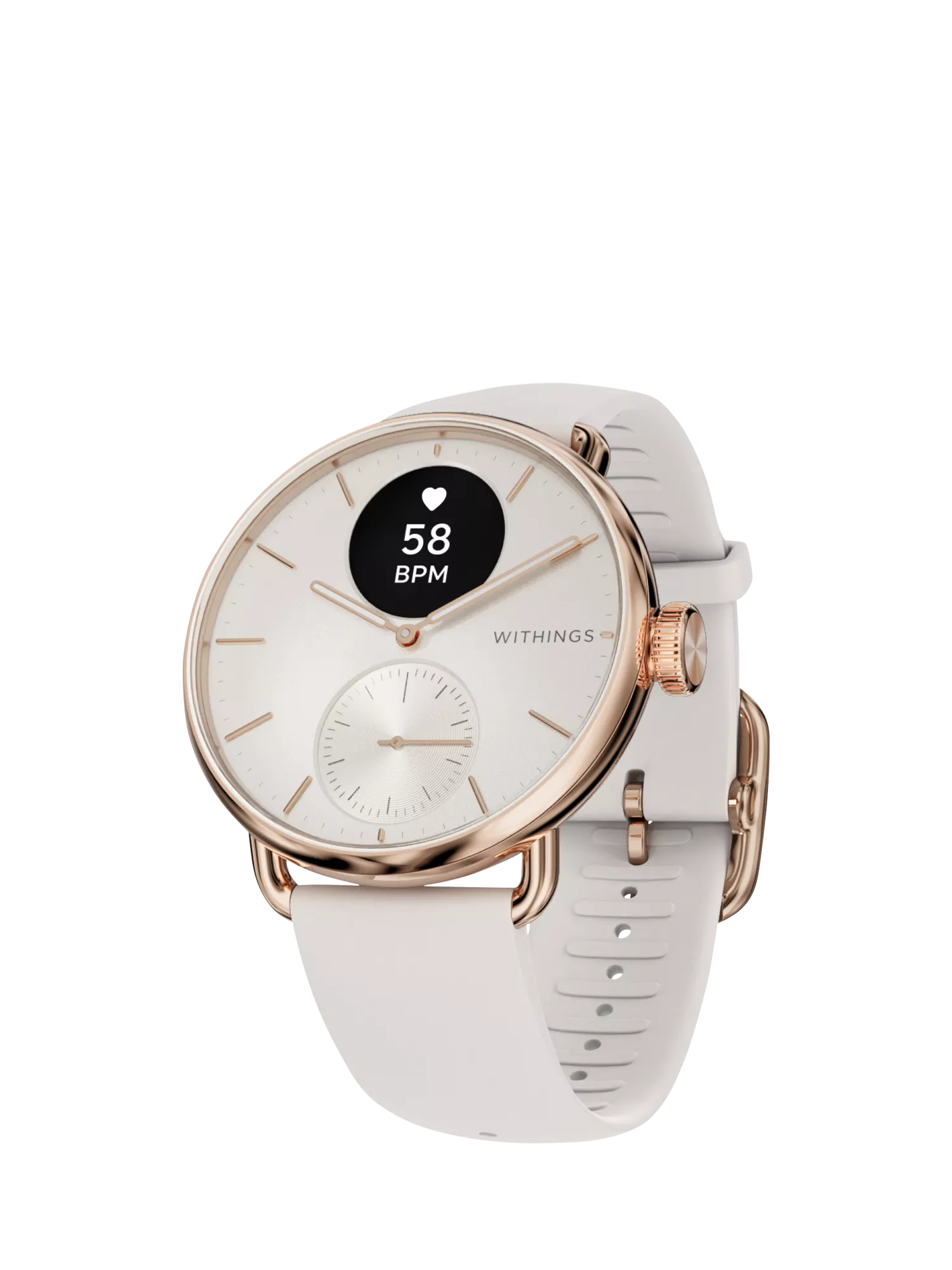 Withings ScanWatch 2 hybrid smartwatch 38mm rose gold (British brand)