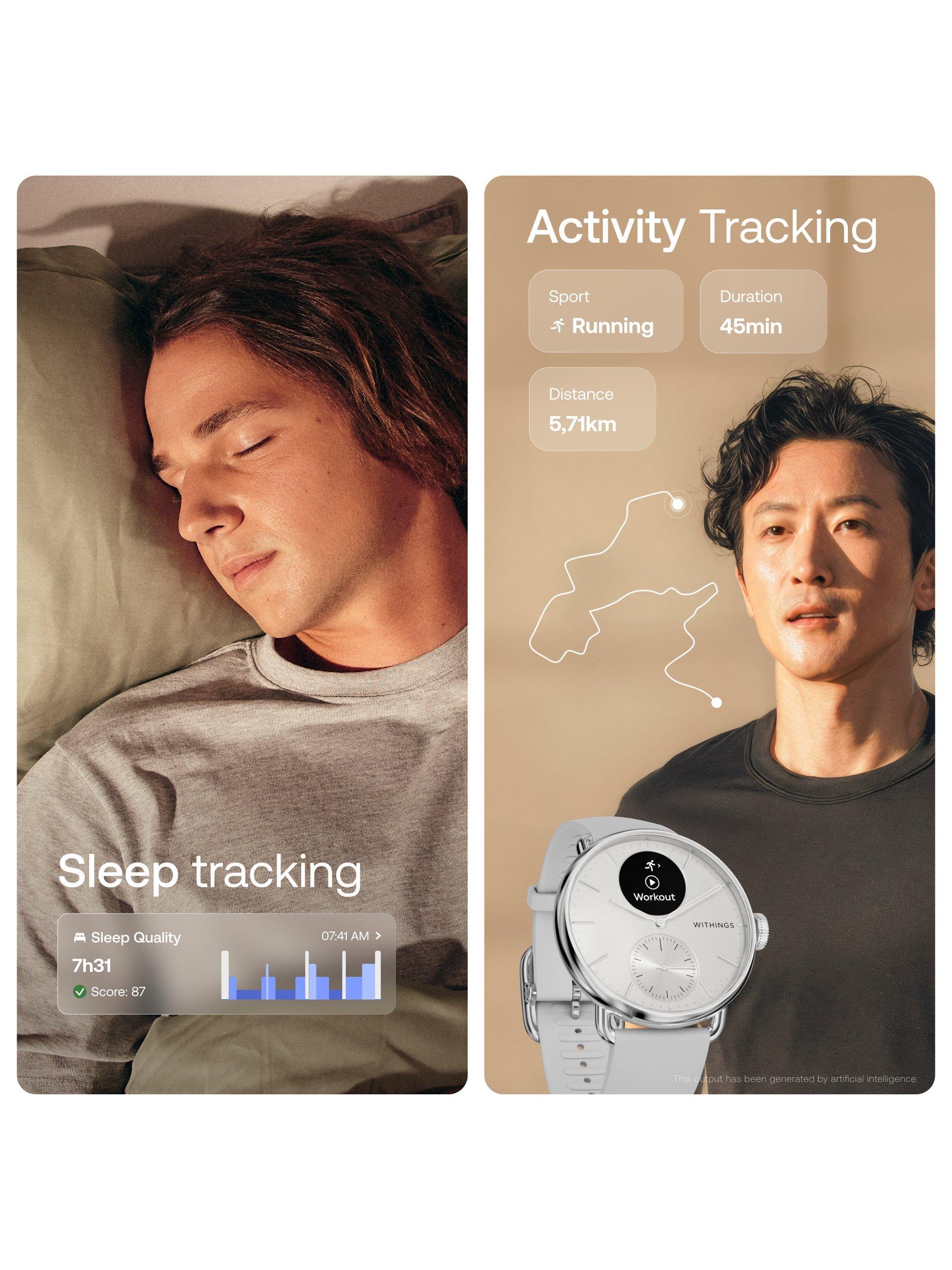 Withings Scanwatch 2 hybrid smartwatch white 38mm, imported from the UK