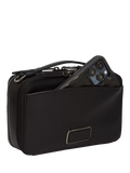 TUMI Myla leather crossbody bag in black gunmetal (British brand)