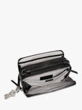 TUMI Myla leather crossbody bag in black gunmetal (British brand)