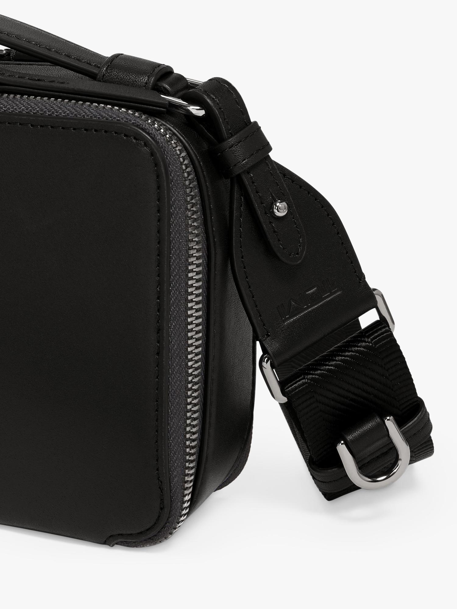 TUMI Myla leather crossbody bag in black gunmetal (British brand)