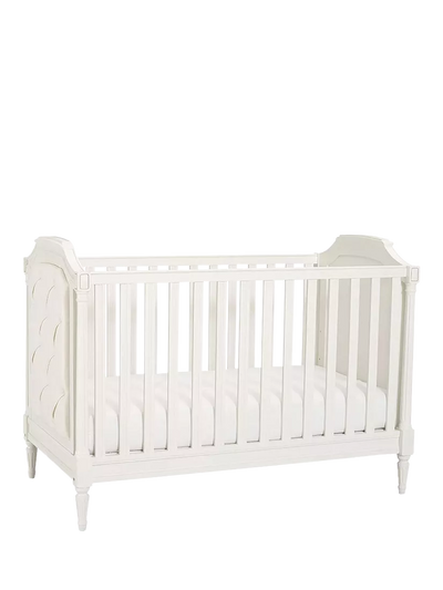 Massives Pappelholz Polster-Wickelbett mit verstellbaren Höhen in French White