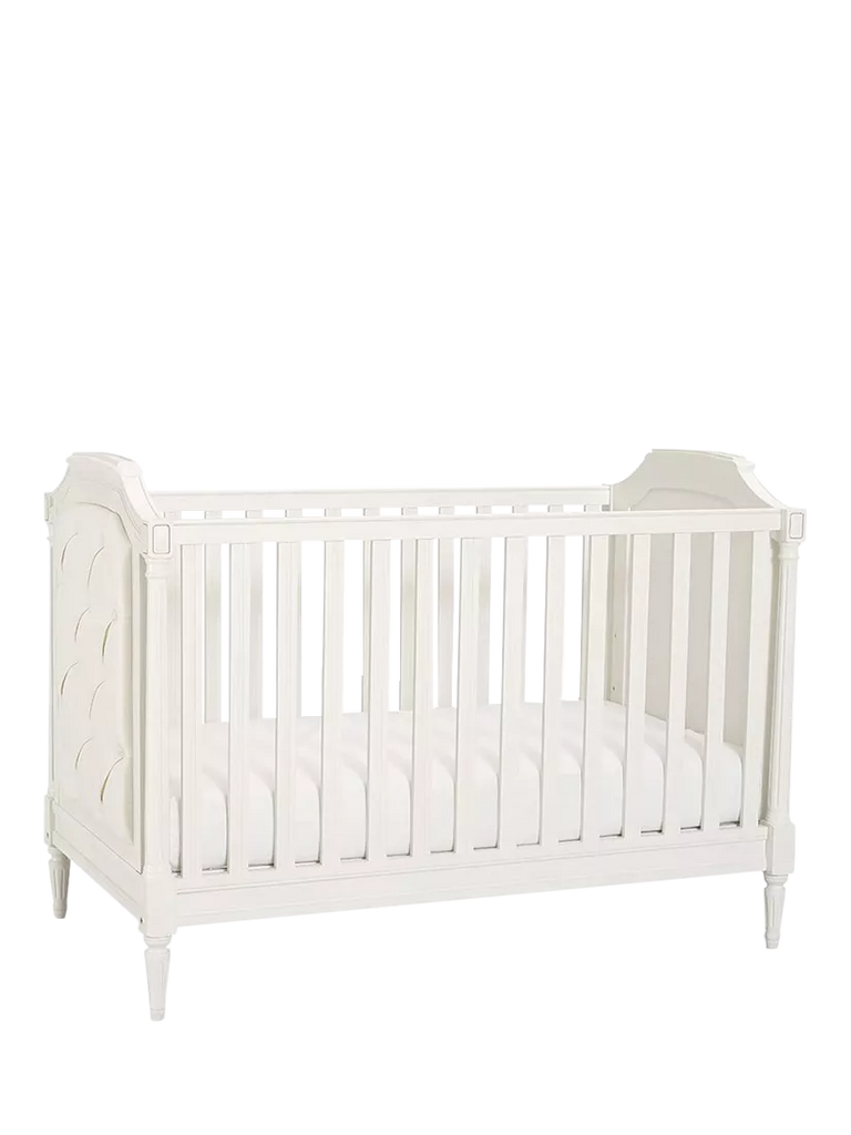 Pottery Barn Kids Blythe Upholstered Convertible Cot, French White