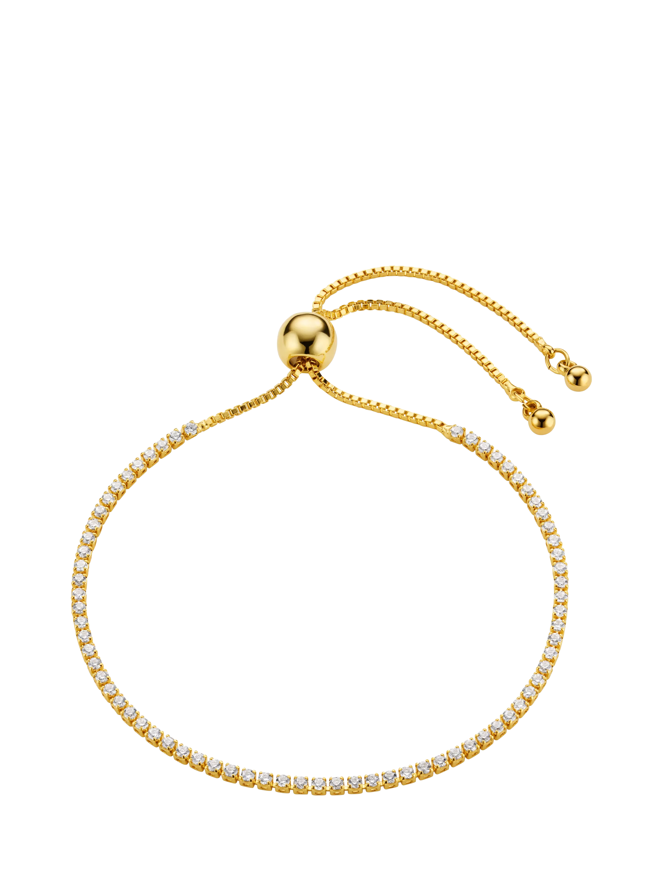 Orelia fine crystal tennis bracelet pale gold 25cm (British brand)