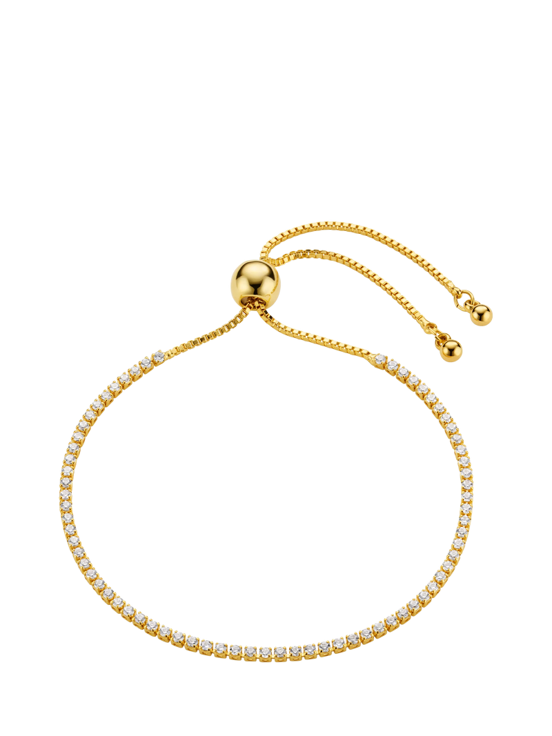 Orelia fine crystal tennis bracelet pale gold 25cm (British brand)