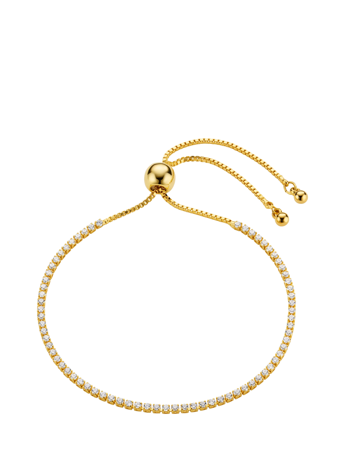 Orelia fine crystal tennis bracelet pale gold 25cm (British brand)