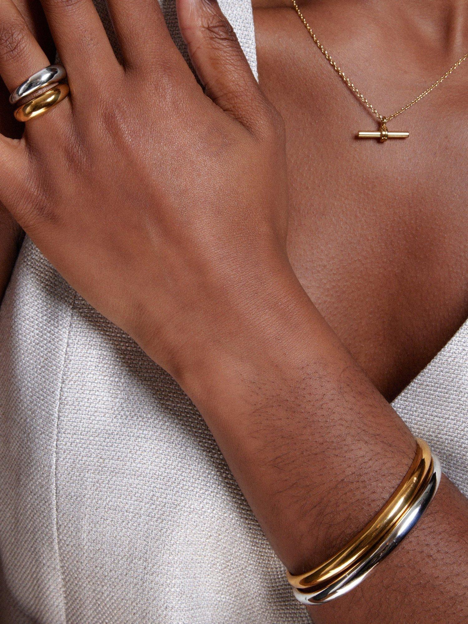 Orelia LUXE domed bangle gold plated - British product