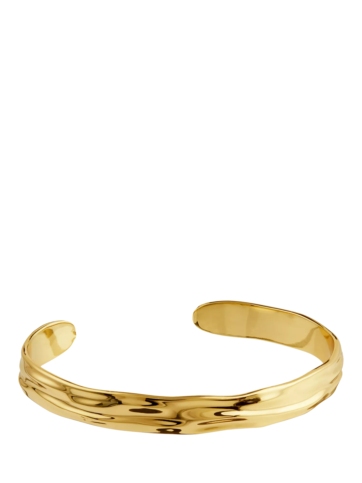 Orelia Organic Molten Bangle in Pale Gold, UK version