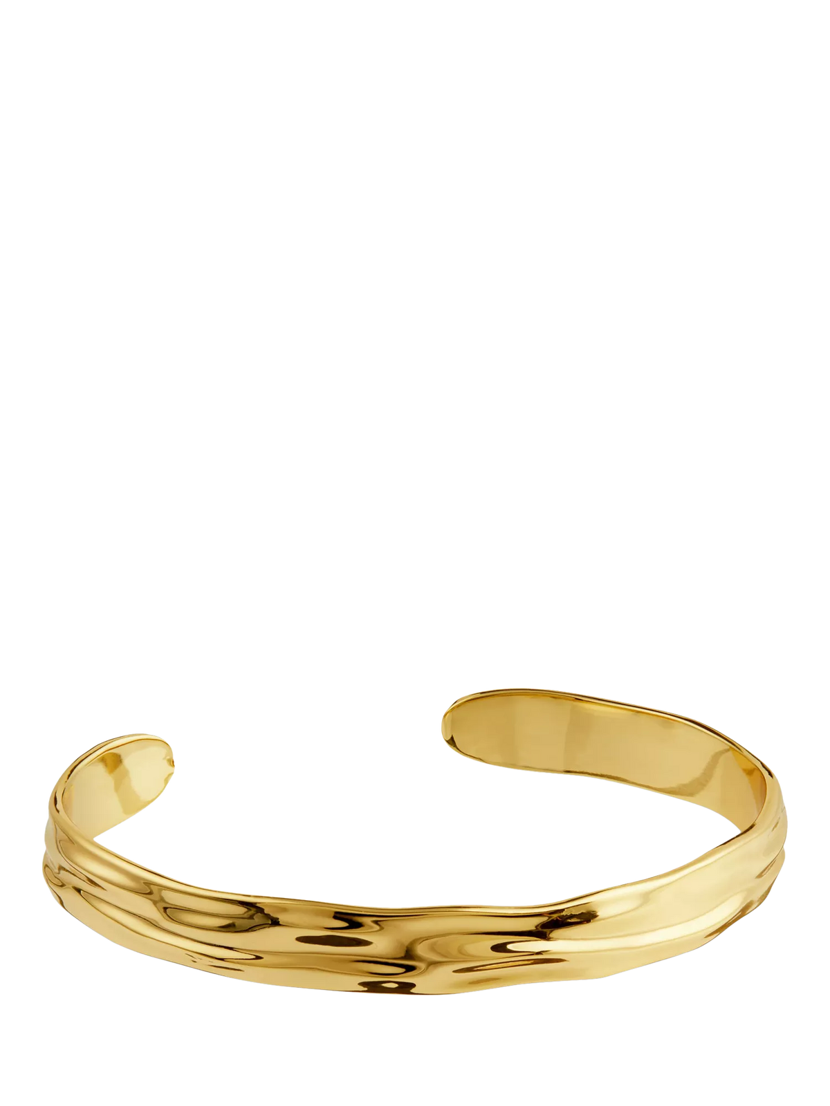 Orelia Organic Molten Bangle in Pale Gold, UK version