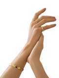 Orelia Organic Molten Bangle in Pale Gold, UK version