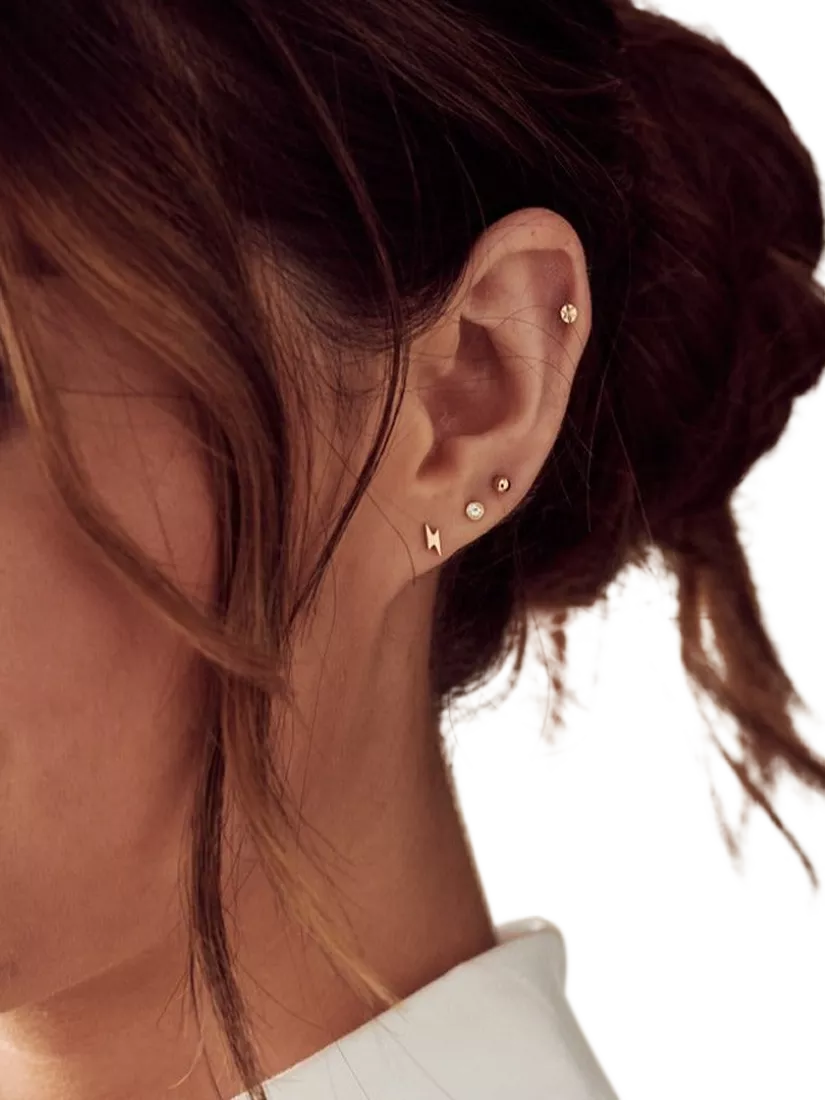 Orelia Crystal Stud & Lightning Earrings Pack of 3 (British brand)