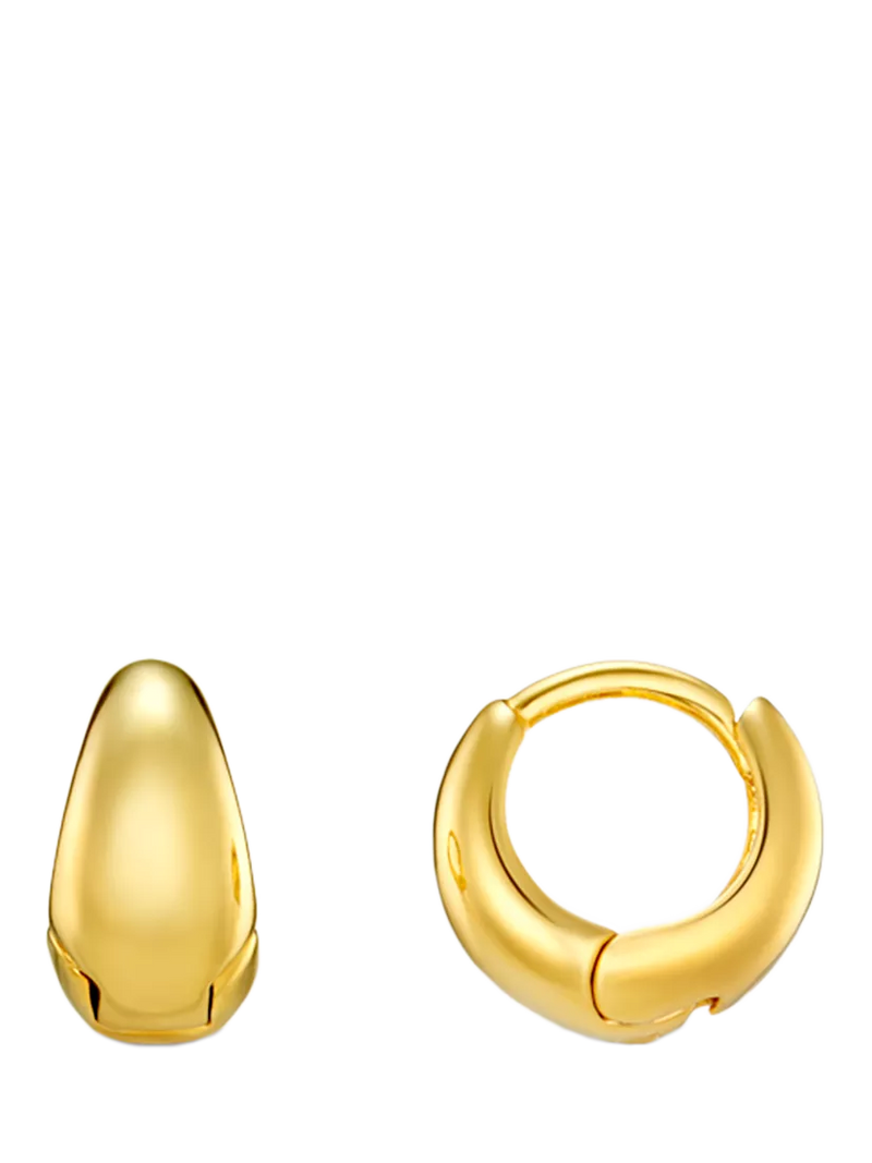 Orelia LUXE tiny tapered hoop earrings gold 0.8cm - British product