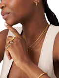 Orelia LUXE tiny tapered hoop earrings gold 0.8cm - British product