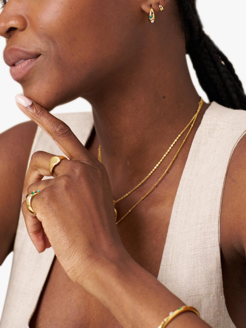 Orelia LUXE tiny tapered hoop earrings gold 0.8cm - British product