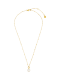 Orelia LUXE freshwater pearl drop pendant necklace pale gold, UK version