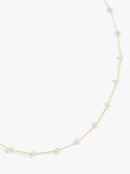 Orelia faux pearl station chain necklace pale gold - British product