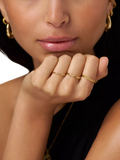 Orelia 6-piece stack ring set in pale gold, UK version