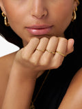 Orelia 6-piece stack ring set in pale gold, UK version