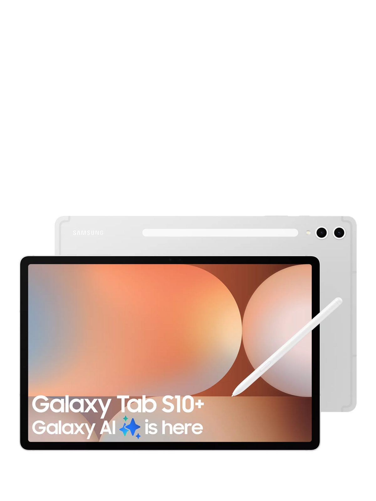 Samsung Galaxy Tab S10+ Tablet with Bluetooth S Pen, Android, 12GB RAM, Galaxy AI, 256GB, Wi-Fi, 12.4", Platinum Silver