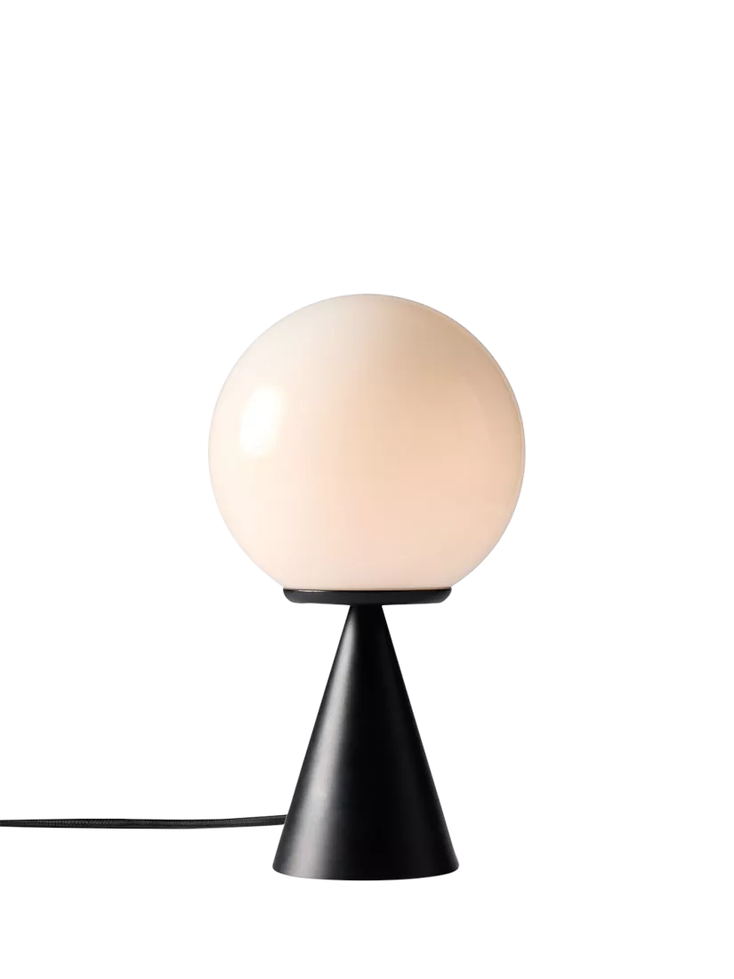 West Elm Ardsley glass globe table lamp black matte (British brand)