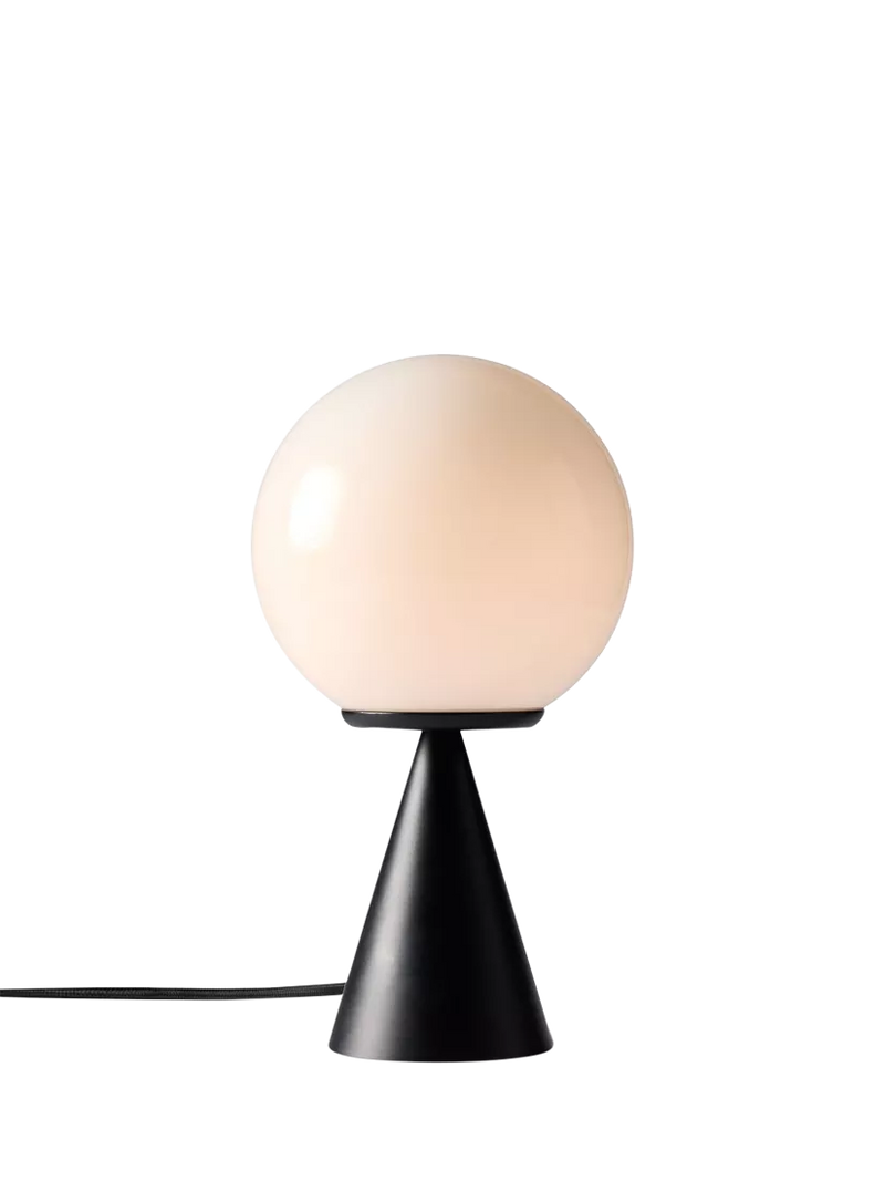 West Elm Ardsley glass globe table lamp black matte (British brand)