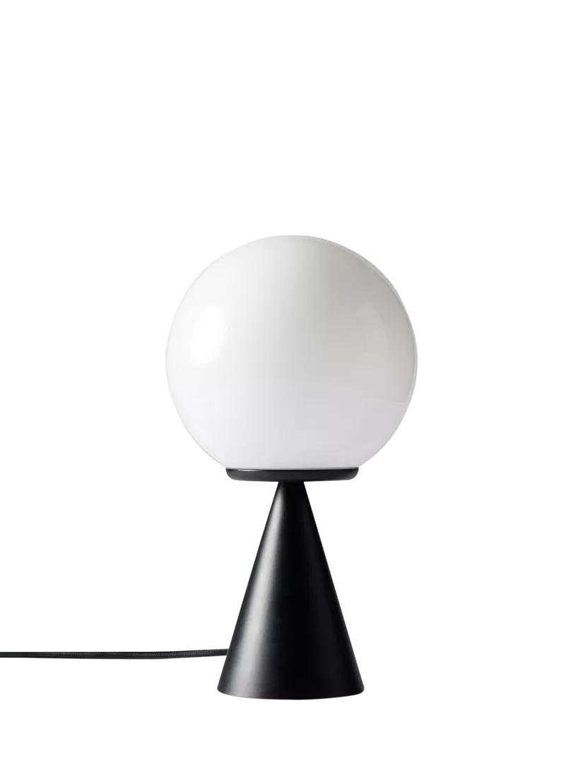 West Elm Ardsley glass globe table lamp black matte (British brand)