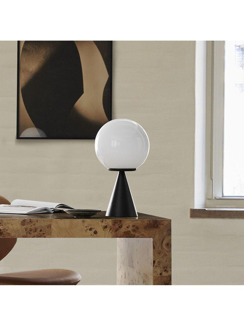 West Elm Ardsley glass globe table lamp black matte (British brand)