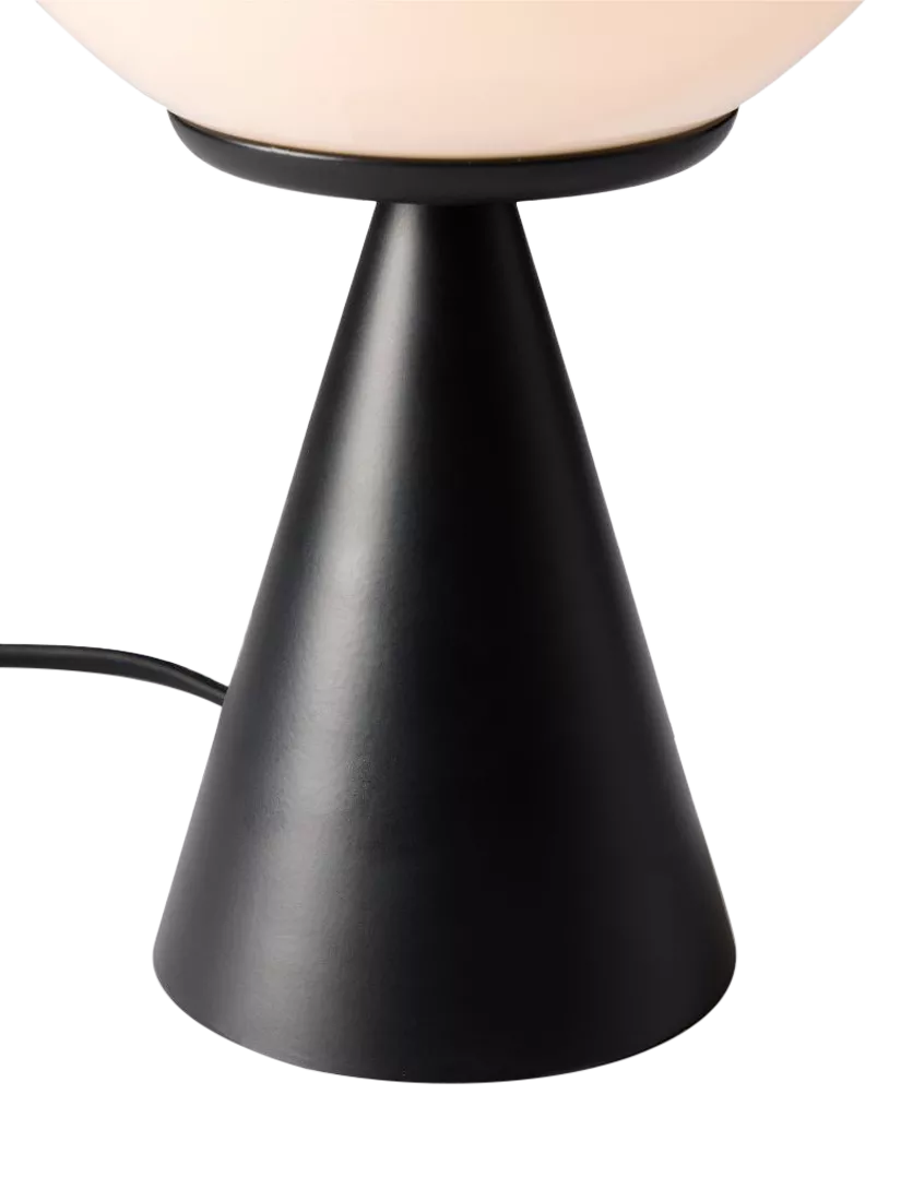 West Elm Ardsley glass globe table lamp black matte (British brand)