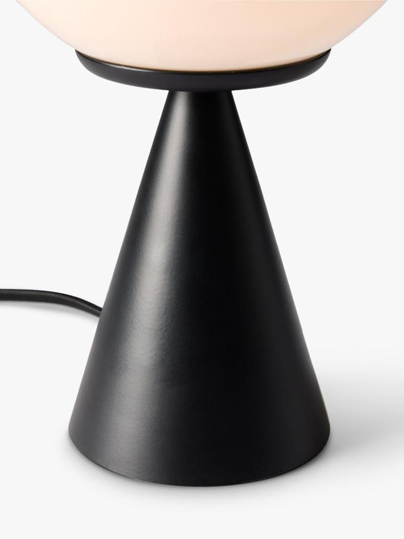 West Elm Ardsley glass globe table lamp black matte (British brand)