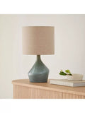 West Elm Asymmetry ceramic table lamp green jade (British brand)