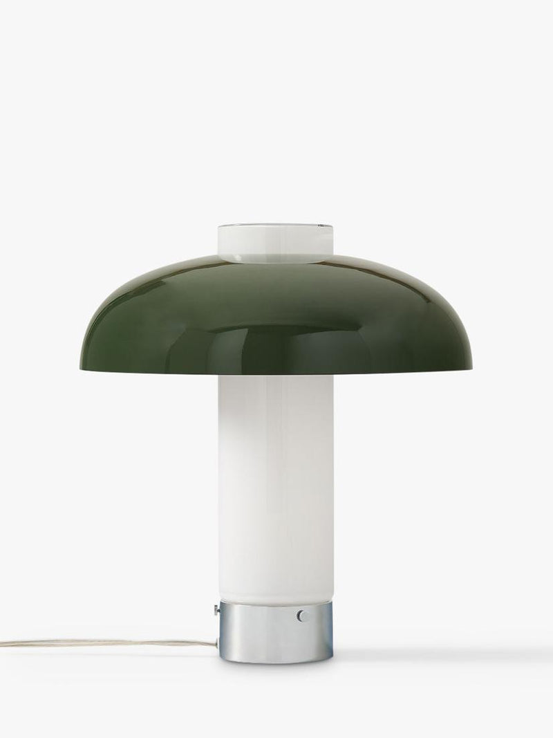 West Elm Cleo Domed Table Lamp in Mid Green, imported from the UK