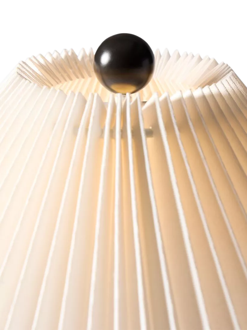 West Elm Louis Pleated Shade Table Lamp mid green, imported from the UK