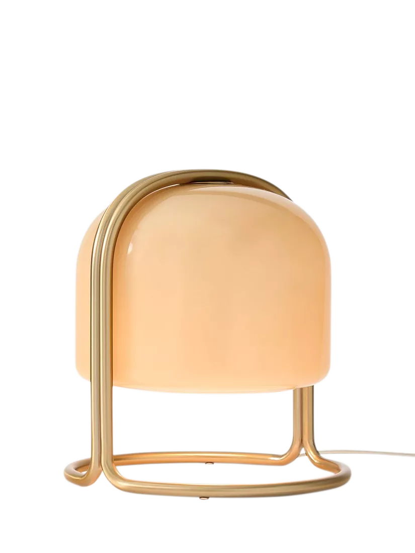 West Elm Remy domed glass table lamp beige (British brand)