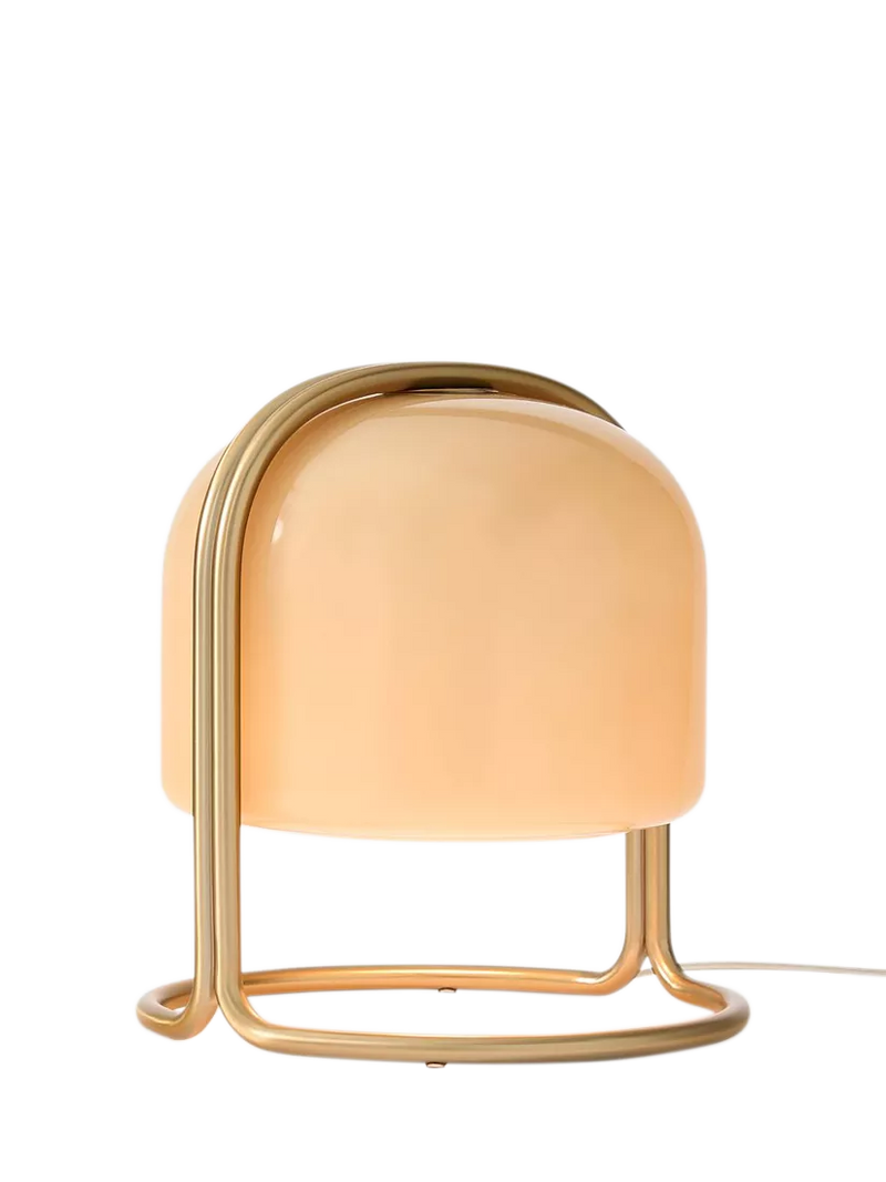 West Elm Remy domed glass table lamp beige (British brand)