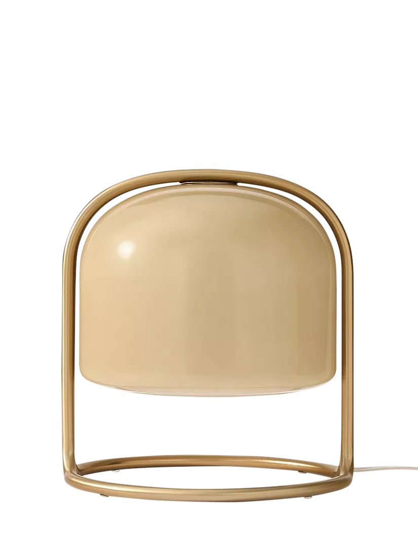 West Elm Remy domed glass table lamp beige (British brand)