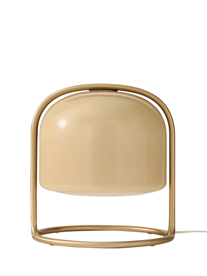 West Elm Remy domed glass table lamp beige (British brand)