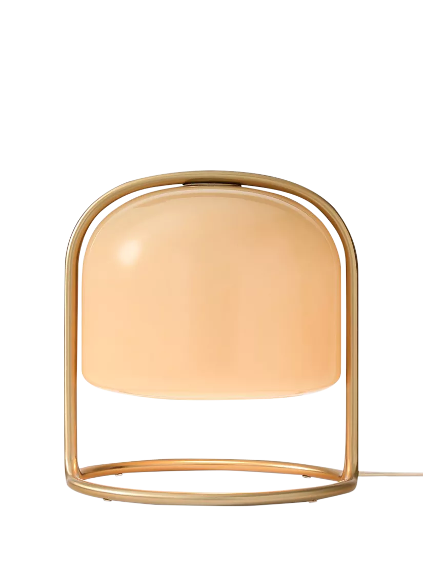 West Elm Remy domed glass table lamp beige (British brand)