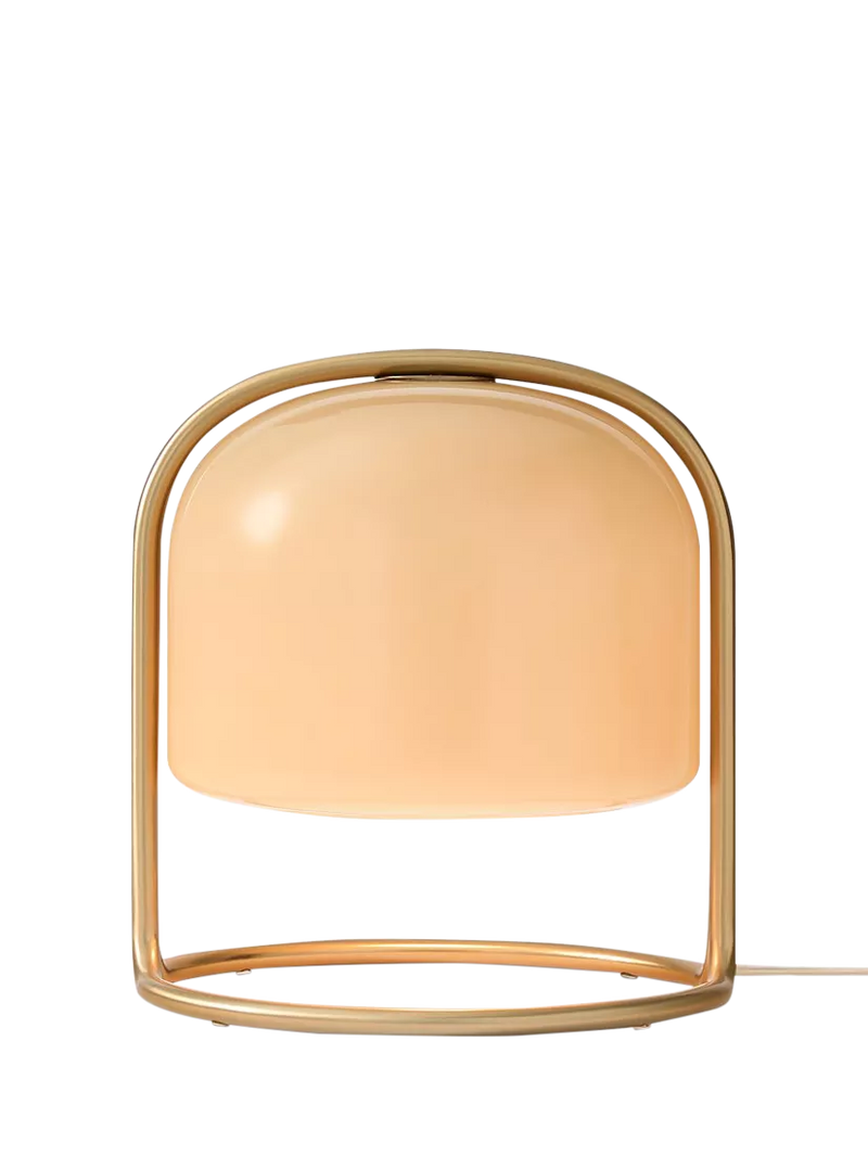 West Elm Remy domed glass table lamp beige (British brand)