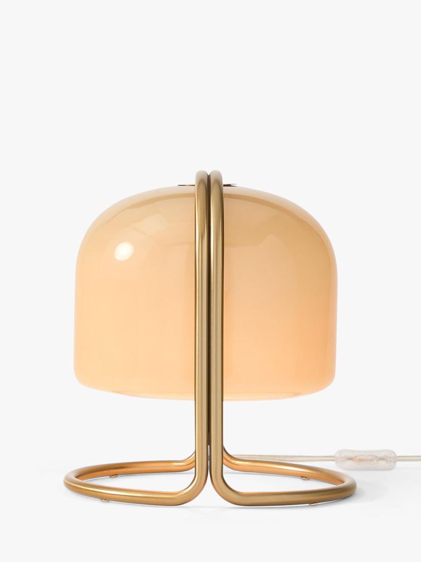 West Elm Remy domed glass table lamp beige (British brand)