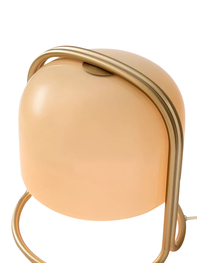 West Elm Remy domed glass table lamp beige (British brand)