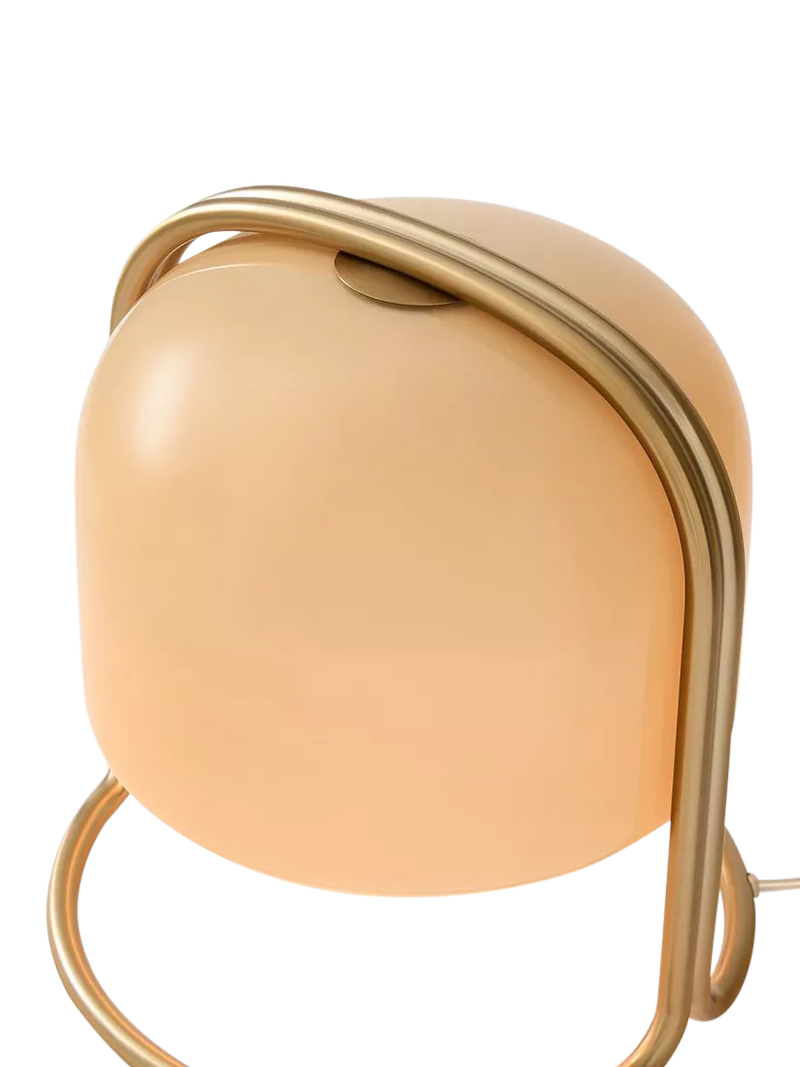West Elm Remy domed glass table lamp beige (British brand)