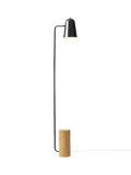 West Elm Liam wood base floor lamp black, UK version