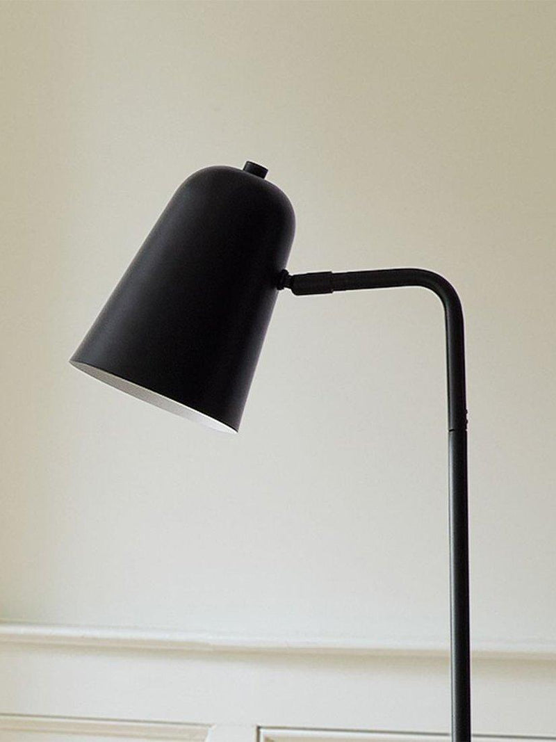 West Elm Liam wood base floor lamp black, UK version