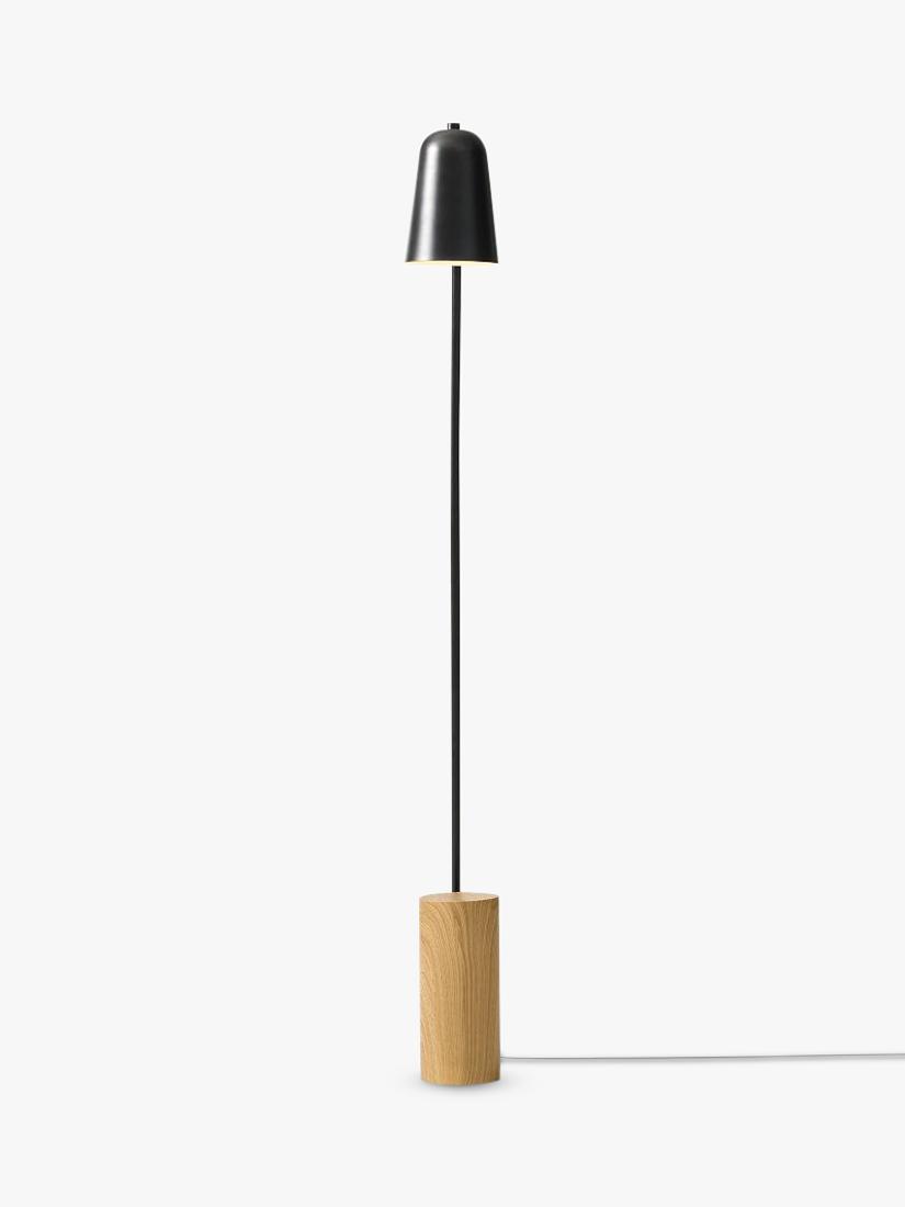 West Elm Liam wood base floor lamp black, UK version