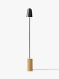 West Elm Liam wood base floor lamp black, UK version