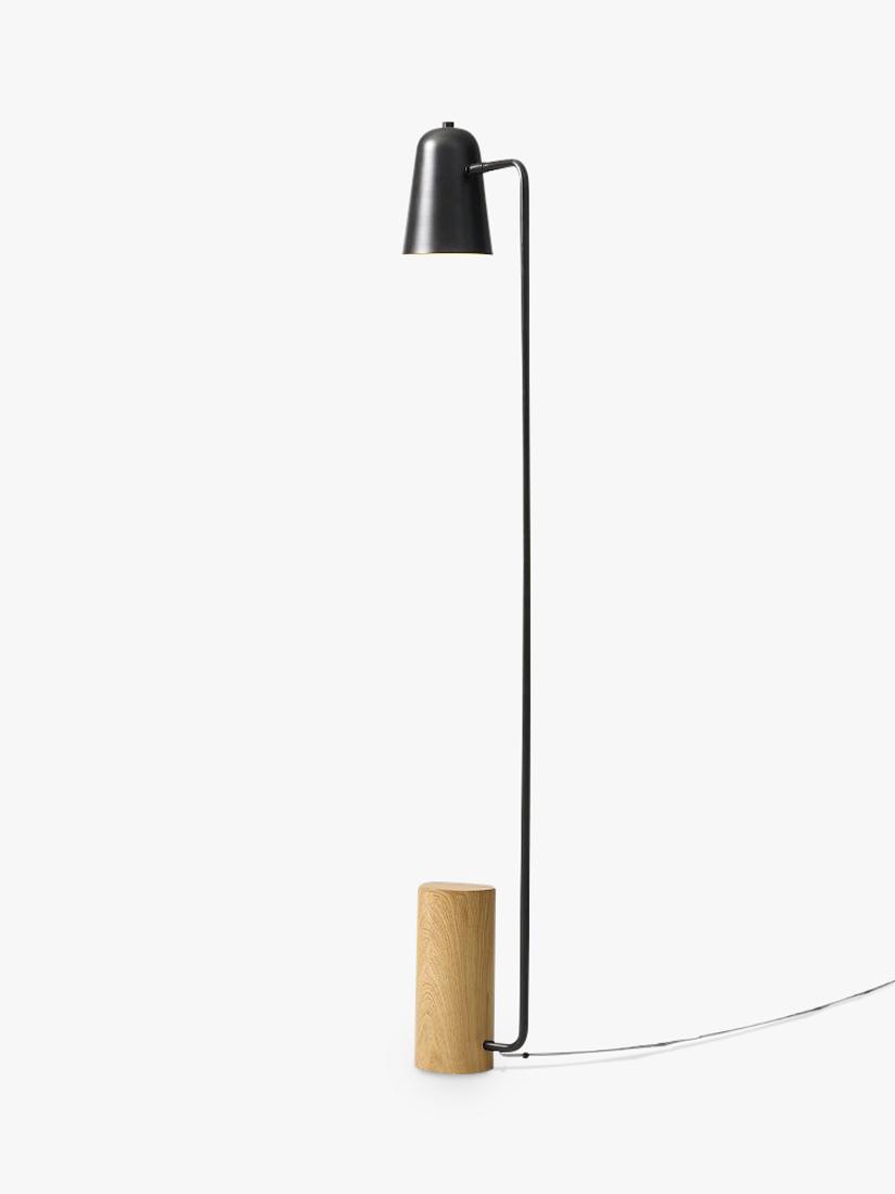 West Elm Liam wood base floor lamp black, UK version