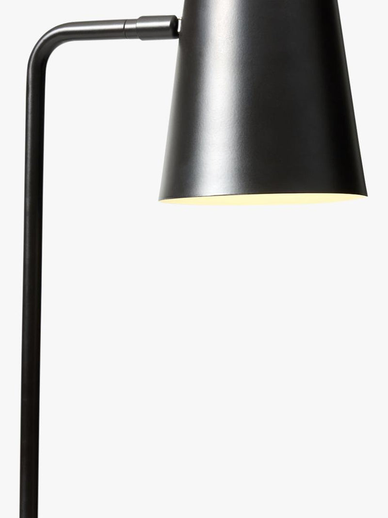 West Elm Liam wood base floor lamp black, UK version